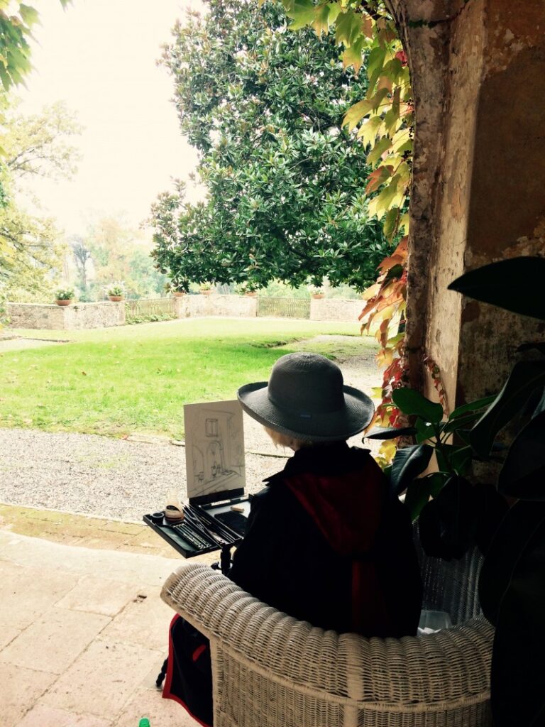 Gruppo-pittori-USA-al-Parco-Villa-Reale-ottobre-2016-16