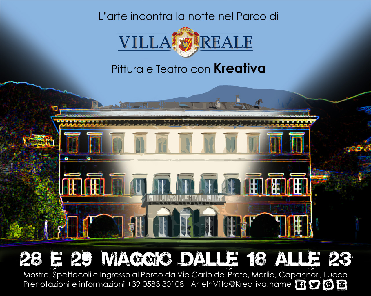 Manifesto Villareale pittura e teatro con Kreativa maggio2016