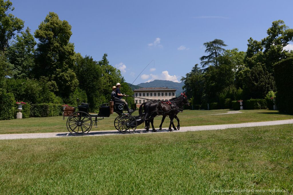 in carrozza a Villa Reale